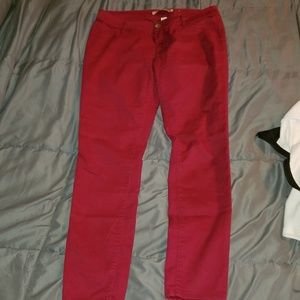 Refuge burgangy skinny jeans